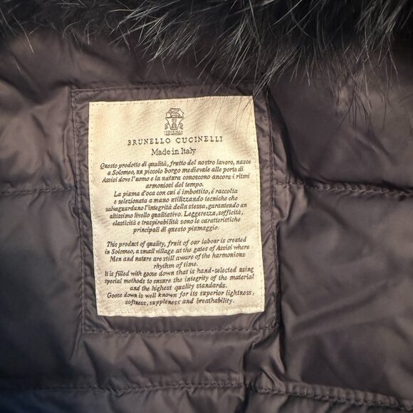 **Brunello Cucinelli Dark Navy Coat** - Picture 3 of 5
